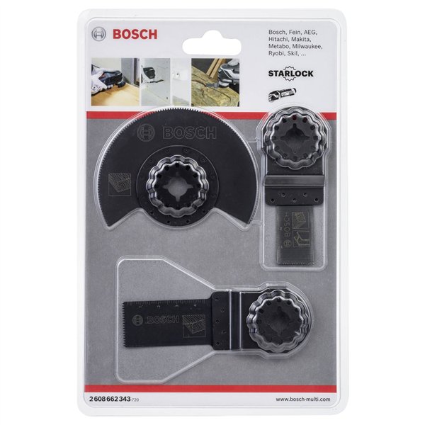 Bosch GOP set di base di 3 lame per legno Starlock