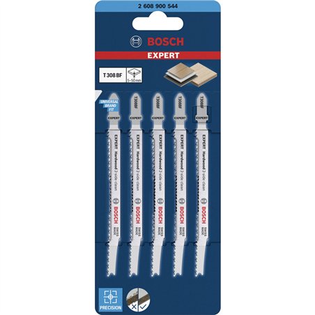 Bosch EXPERT lame per seghett. T308BF Hardwood 2-side clean 5pz