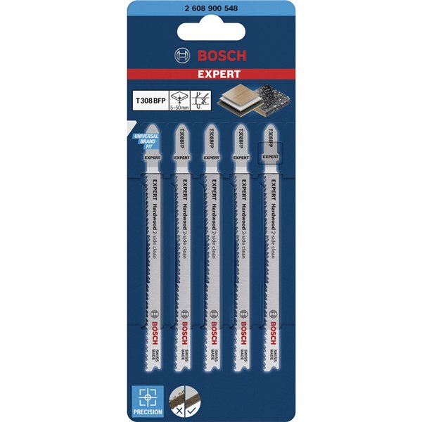 Bosch EXPERT lame per seghett. T308BFP Hardwood 2-side clean