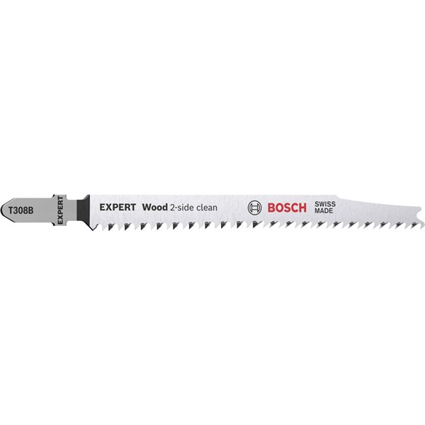 Bosch EXPERT lame per seghett. T308B 5Stk Wood 2-side clean