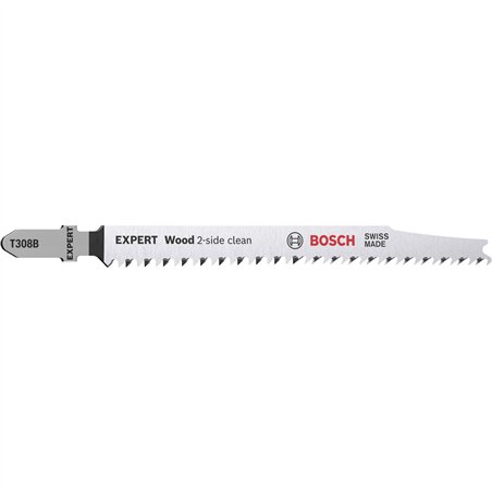 Bosch EXPERT lame per seghett. T308B 5Stk Wood 2-side clean