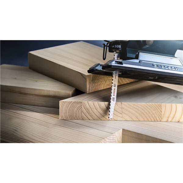 Bosch EXPERT lame per seghett. T308B 5Stk Wood 2-side clean
