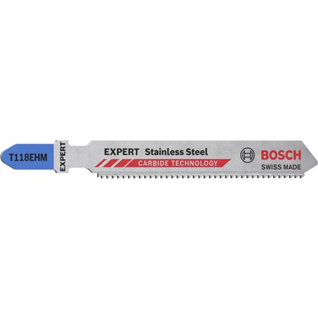 Bosch EXPERT lame per seghett. T118EHM 3Stk Stainless Steel
