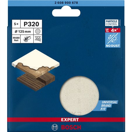 Bosch EXPERT disco abras. rete M480,125mm,K320, 5x