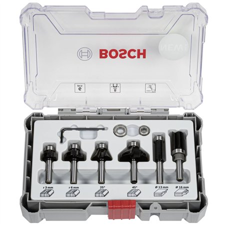 Bosch set frese Trim&Edging 6 pezzi