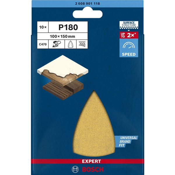 Bosch fog.abrasivo C470,100x150 mm,K18,10x