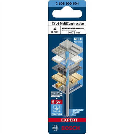 Bosch  CYL-9 MC punta trapano 4x40x75mm  EXPERT