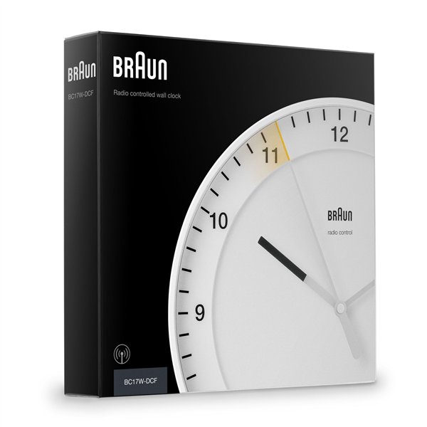 Braun BC 17 W-DCF orologo da parete radiocontrollato bianco