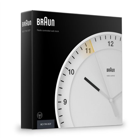Braun BC 17 W-DCF orologo da parete radiocontrollato bianco