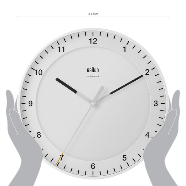 Braun BC 17 W-DCF orologo da parete radiocontrollato bianco