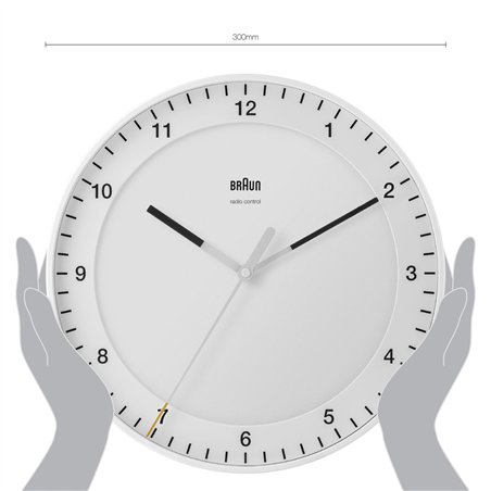 Braun BC 17 W-DCF orologo da parete radiocontrollato bianco