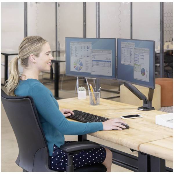 Fellowes Platinum Series supporto monitor doppio braccio