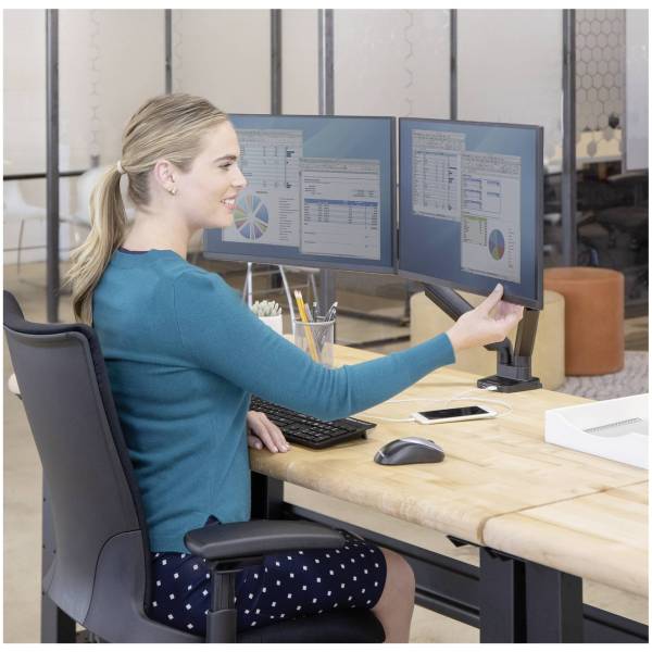 Fellowes Platinum Series supporto monitor doppio braccio