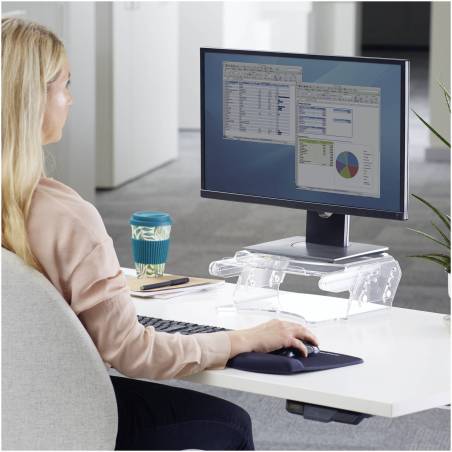 Fellowes Clarity supporto monitor regol. con portadocum.