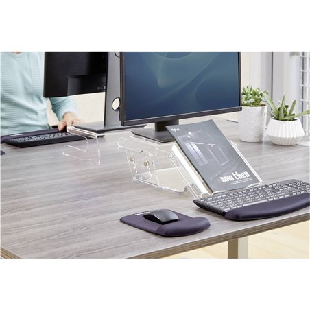 Fellowes Clarity supporto monitor regol. con portadocum.