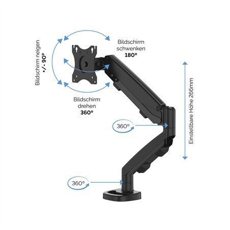 Fellowes Eppa braccio monitor singolo nero