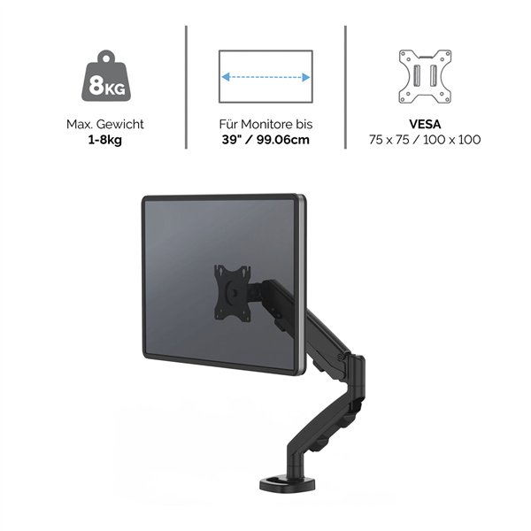 Fellowes Eppa braccio monitor singolo nero