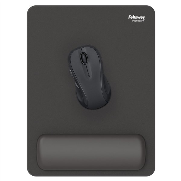 Fellowes Breyta XL tappetino mouse nero con poggiapolsi
