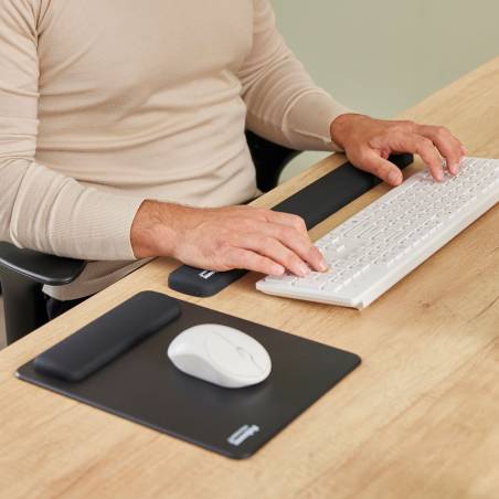 Fellowes Breyta XL tappetino mouse nero con poggiapolsi