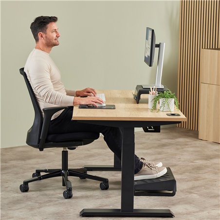 Fellowes Breyta XL tappetino mouse nero con poggiapolsi