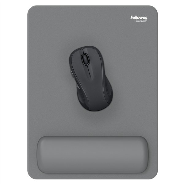Fellowes Breyta XL tappetino mouse grigio con poggiapolsi