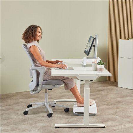 Fellowes Breyta XL tappetino mouse grigio con poggiapolsi