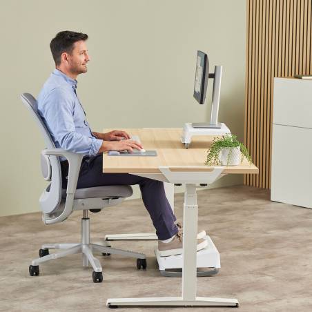 Fellowes Breyta XL tappetino mouse grigio con poggiapolsi