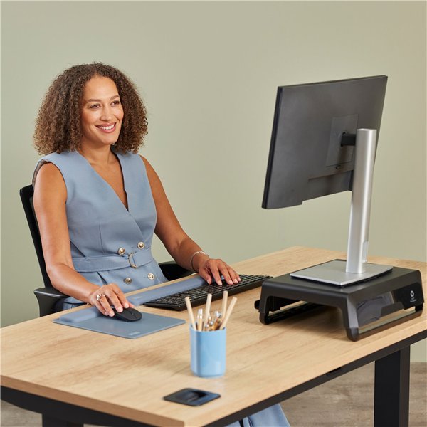 Fellowes Breyta XL mousepad blu con poggiapolsi