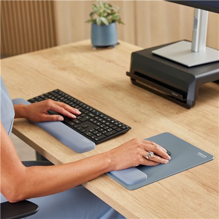 Fellowes Breyta XL mousepad blu con poggiapolsi
