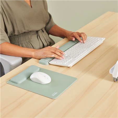 Fellowes Breyta XL mousepad verde salvia con poggiapolsi