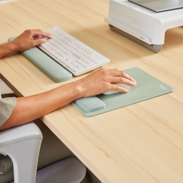 Fellowes Breyta XL mousepad verde salvia con poggiapolsi