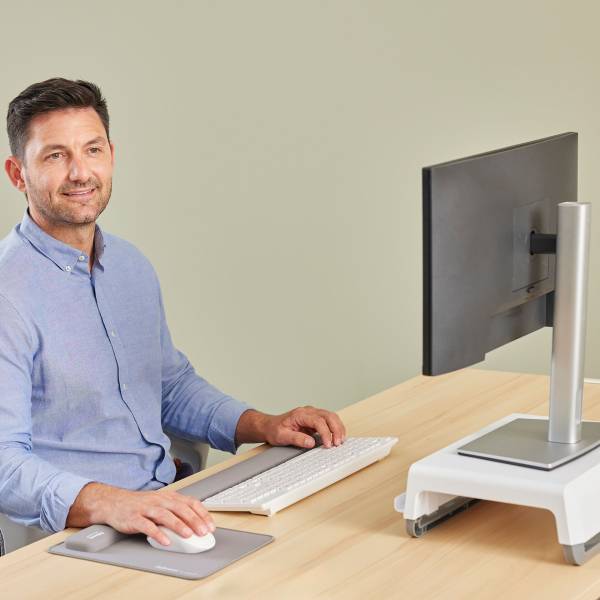 Fellowes Breyta grigio poggiapolsi da tastiera 47 cm