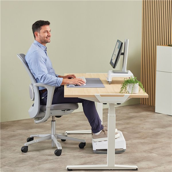Fellowes Breyta grigio poggiapolsi da tastiera 47 cm