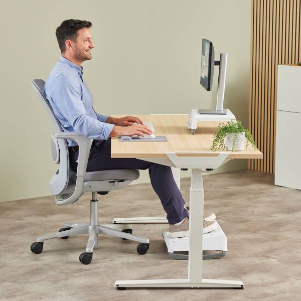 Fellowes Breyta grigio poggiapolsi da tastiera 47 cm