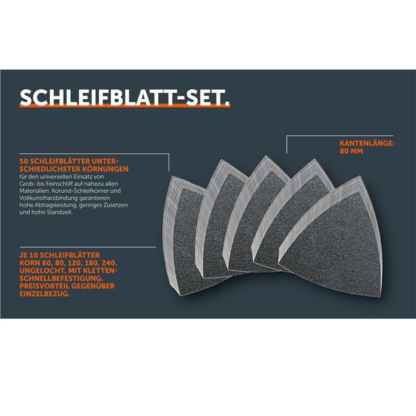 Fein Schleifblatt-Set je 10x60,80,120,180,240