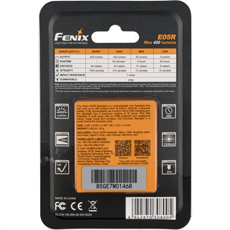 Fenix E05R 400 lm Torcia elettrica