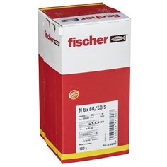 Fischer tasselli vite chiodo N 6x80/50 S 100 pz. 2
