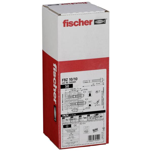 Fischer bullone di ancoraggio FBZ 10/10 50 pz.