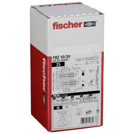 Fischer bullone di ancoraggio FBZ 10/30 25 pz.