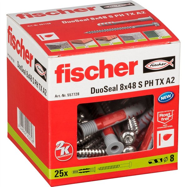 Fischer DuoSeal 8x48 S A2 25 pz.