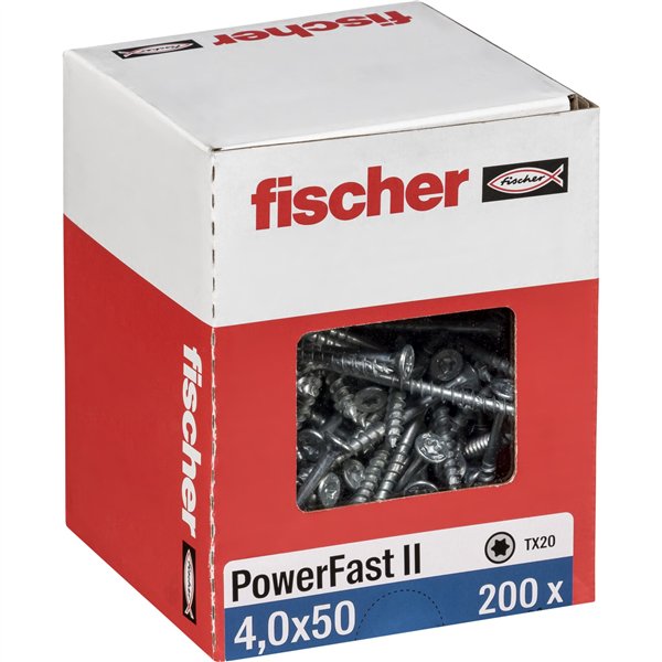 Fischer PowerFast II 4,0x50 SK TX TG blvz 200