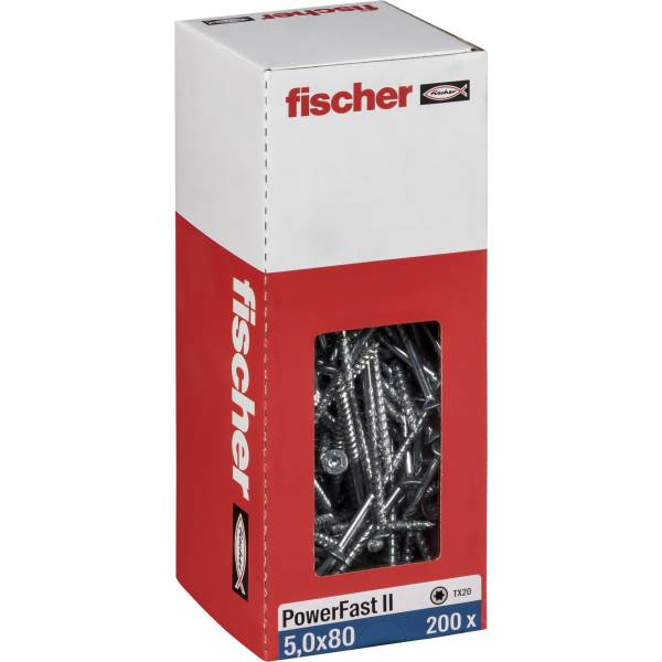 Fischer PowerFast II 5,0x80 SK TX TG blvz 200