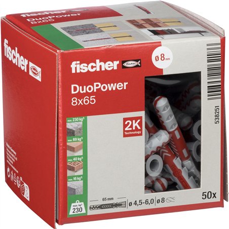 Fischer DUOPOWER 8x65 50 pz.