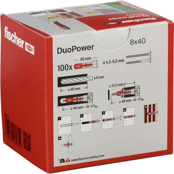 Fischer DUOPOWER 8x40 100 pz.