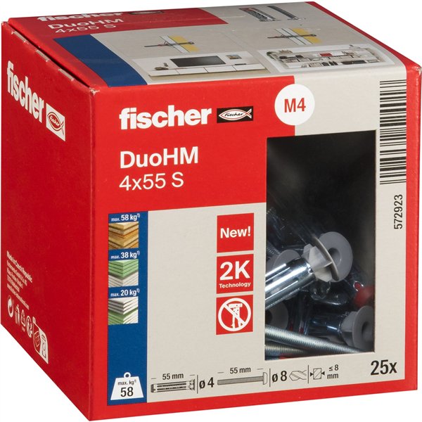 Fischer DuoHM 4x55 S TX 25 pz.
