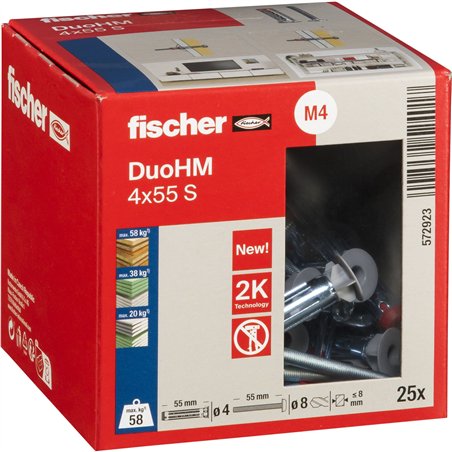 Fischer DuoHM 4x55 S TX 25 pz.