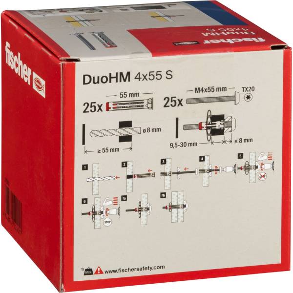 Fischer DuoHM 4x55 S TX 25 pz.