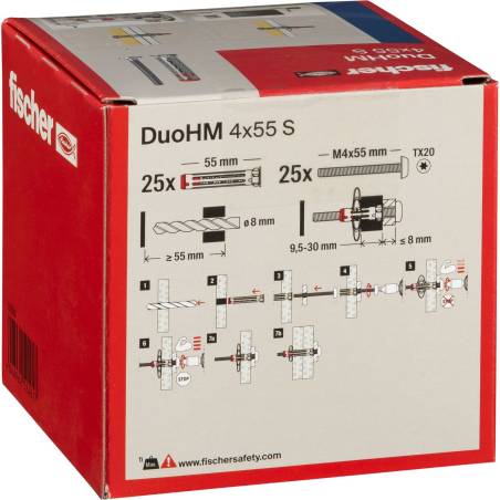 Fischer DuoHM 4x55 S TX 25 pz.