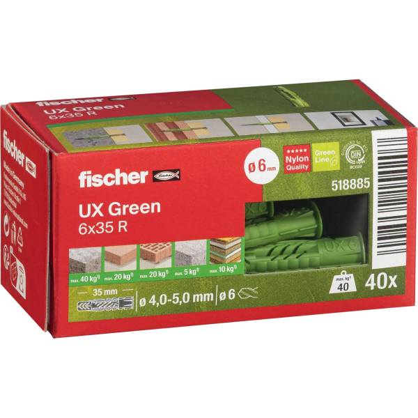 Fischer tassello univ. UX verde 6x35 R