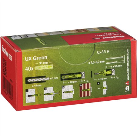 Fischer tassello univ. UX verde 6x35 R
